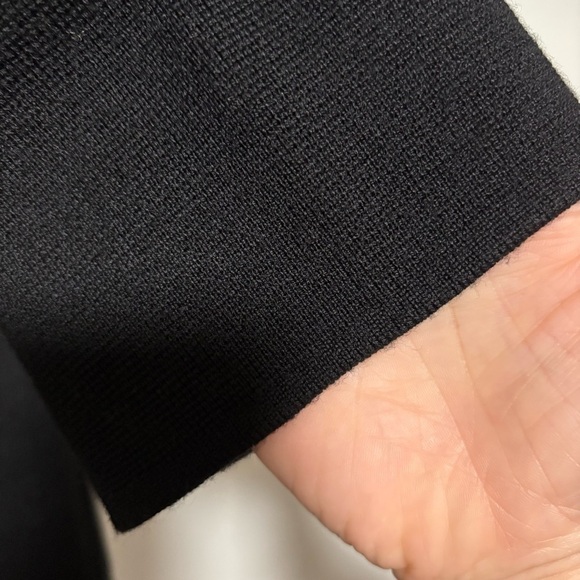 J. Crew Black Knit Merino Wool Open Front Chore Pocket Blazer - Picture 5 of 6